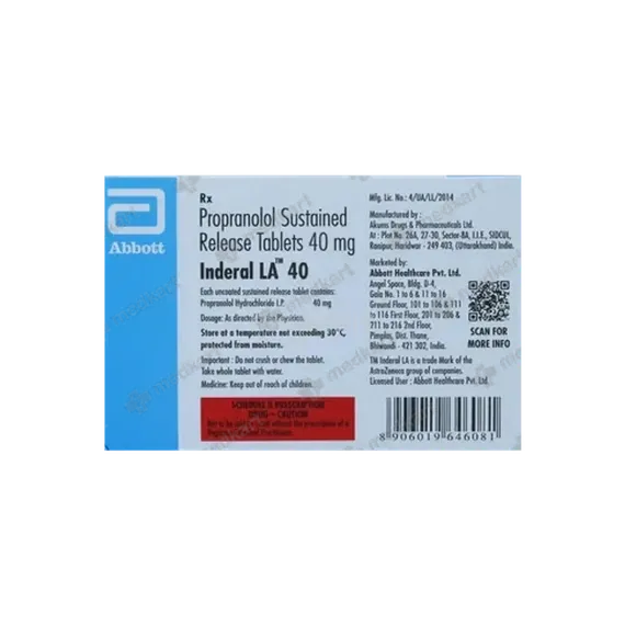 inderal la 40mg tablet 15's
